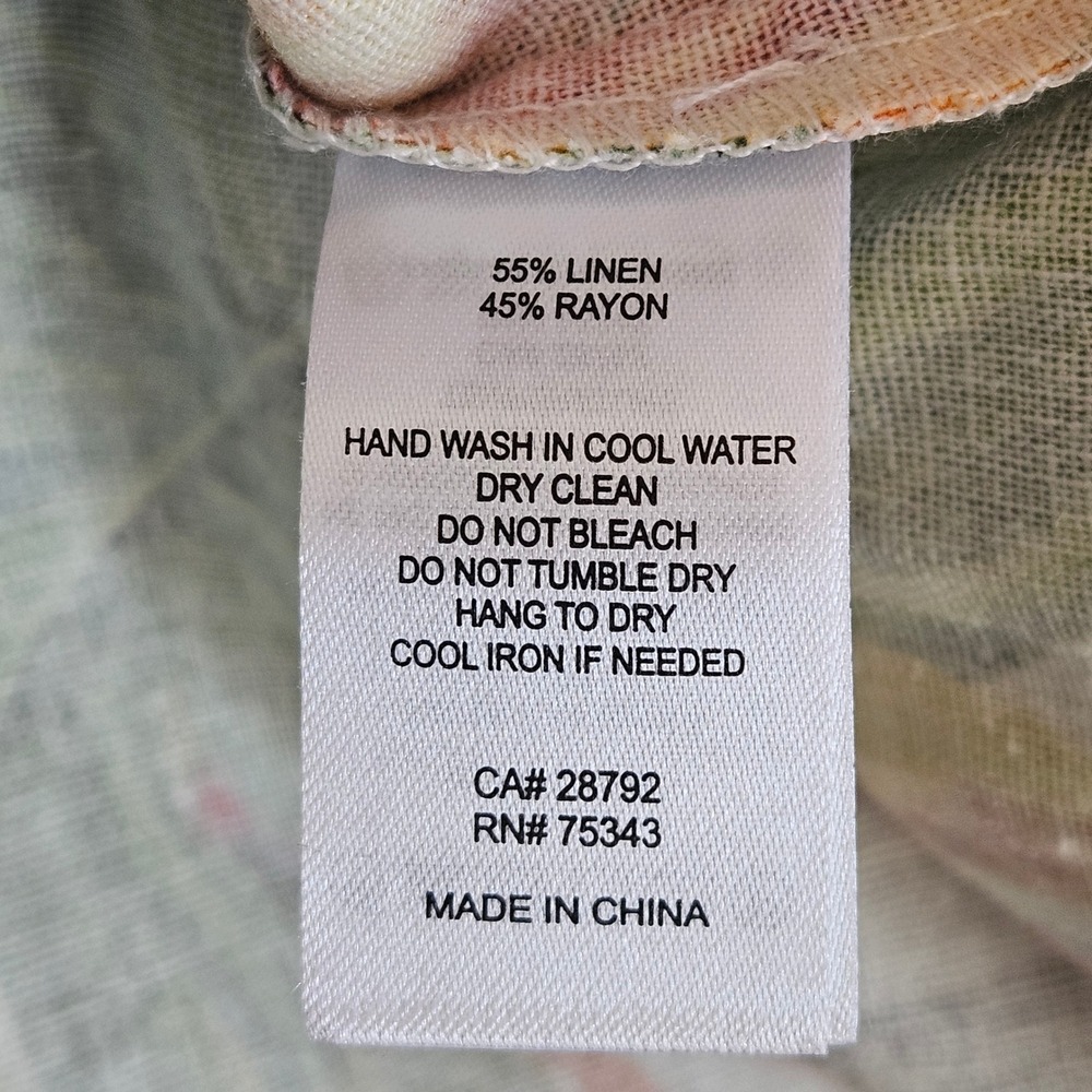 House of Harlow 1960 Tropical Linen Blend Button Down Utility Mini Dress XS - Picture 8 of 11
